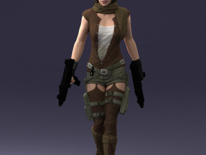 woman with 0231 Modelo 3D