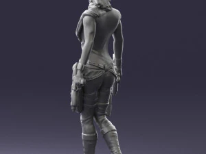 000567 Female Action Character with Dual Pistols Tactical Woman 3D Model