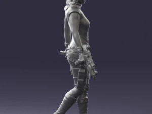 000567 Female Action Character with Dual Pistols Tactical Woman 3d print ready 3D Print Model