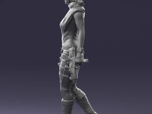 000567 Female Action Character with Dual Pistols Tactical Woman 3d print ready 3D Print Model
