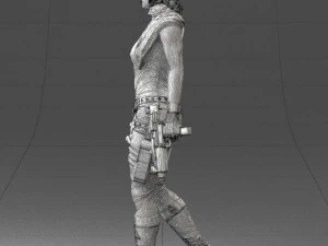 000567 Female Action Character with Dual Pistols Tactical Woman 3d print ready 3D Print Model