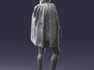 woman in white dress 0232 Modello 3D