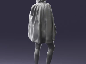000568 Stylish Woman in White Outfit Fashion Female Character 3D Model