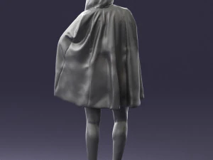 000568 Stylish Woman in White Outfit Fashion Female Character 3D Model