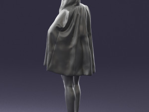 woman in white dress 0232 Modello 3D