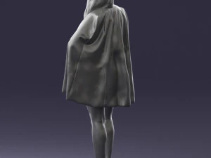 000568 Stylish Woman in White Outfit Fashion Female Character 3D Model