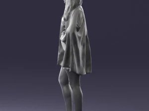 000568 Stylish Woman in White Outfit Fashion Female Character 3D Model