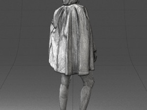 woman in white dress 0232 Modello 3D