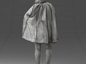 000568 Stylish Woman in White Outfit Fashion Female Character 3D Model