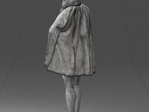woman in white dress 0232 Modello 3D