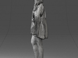 woman in white dress 0232 Modello 3D