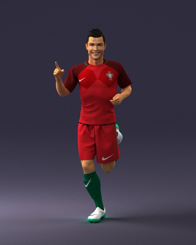 manin red t-shirt 0234 3D Model .c4d .max .obj .3ds .fbx .stl .blend 