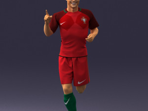 manin red t-shirt 0234 3D Model