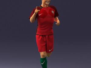manin red t-shirt 0234 3D Model