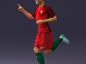manin red t-shirt 0234 3D Model