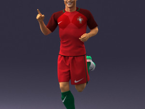 manin red t-shirt 0234 3D Model