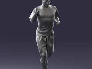 000570 Football Player Running Celebration Male Athlete Character 3D Model