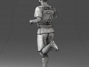 000570 Football Player Running Celebration Male Athlete Character 3D Model