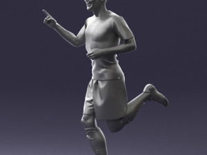man in red t-shirt 0234 3d print ready 3D Принт Модель