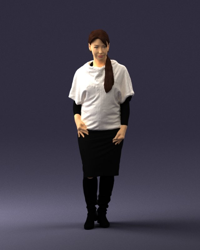 woman in pose 0236 3D Model .c4d .max .obj .3ds .fbx .stl .blend 