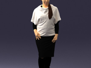 woman in pose 0236 3D Model