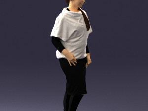 woman in pose 0236 3D Model