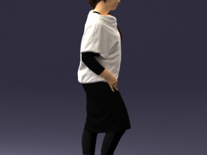 woman in pose 0236 3D Model