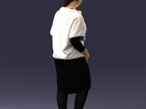 woman in pose 0236 3D Model