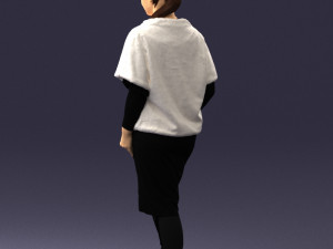 woman in pose 0236 3D Model