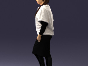 woman in pose 0236 3D Model