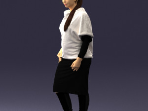 woman in pose 0236 3D Model