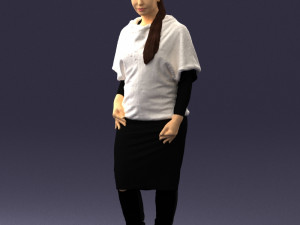 woman in pose 0236 3D Model