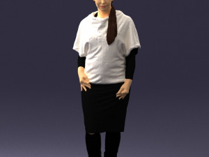 woman in pose 0236 3D Model