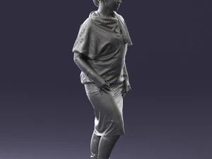 000572 Casual Business Woman Standing Female Character 3D Model