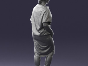 woman in pose 0236 3D Model