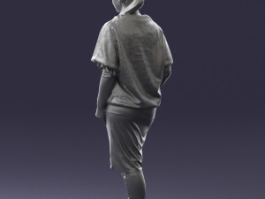 woman in pose 0236 3D Model