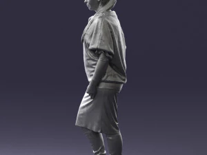 000572 Casual Business Woman Standing Female Character 3D Model