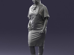 woman in pose 0236 3D Model