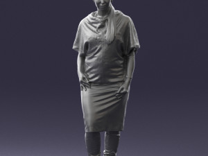 woman in pose 0236 3D Model
