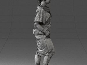 woman in pose 0236 3D Model