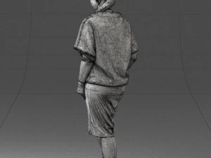 000572 Casual Business Woman Standing Female Character 3D Model