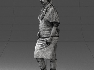 woman in pose 0236 3D Model