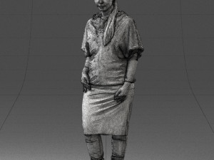 woman in pose 0236 3D Model