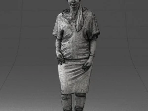 000572 Casual Business Woman Standing Female Character 3D Model