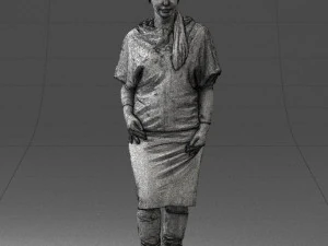 000572 Casual Business Woman Standing Female Character 3D Model