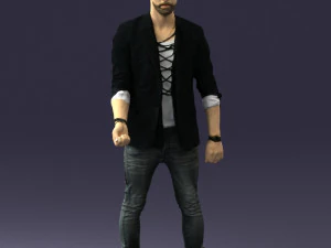 000556 Confident Casual Man Modern Male Character 3D Model