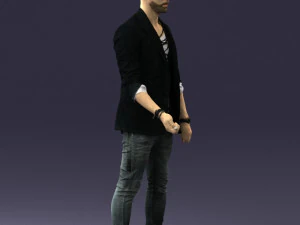 000556 Confident Casual Man Modern Male Character 3D Model