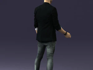 000556 Confident Casual Man Modern Male Character 3D Model