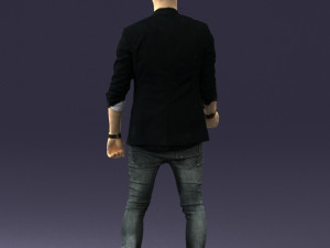 man in black dress 0220 3D Model