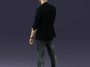 000556 Confident Casual Man Modern Male Character 3D Model